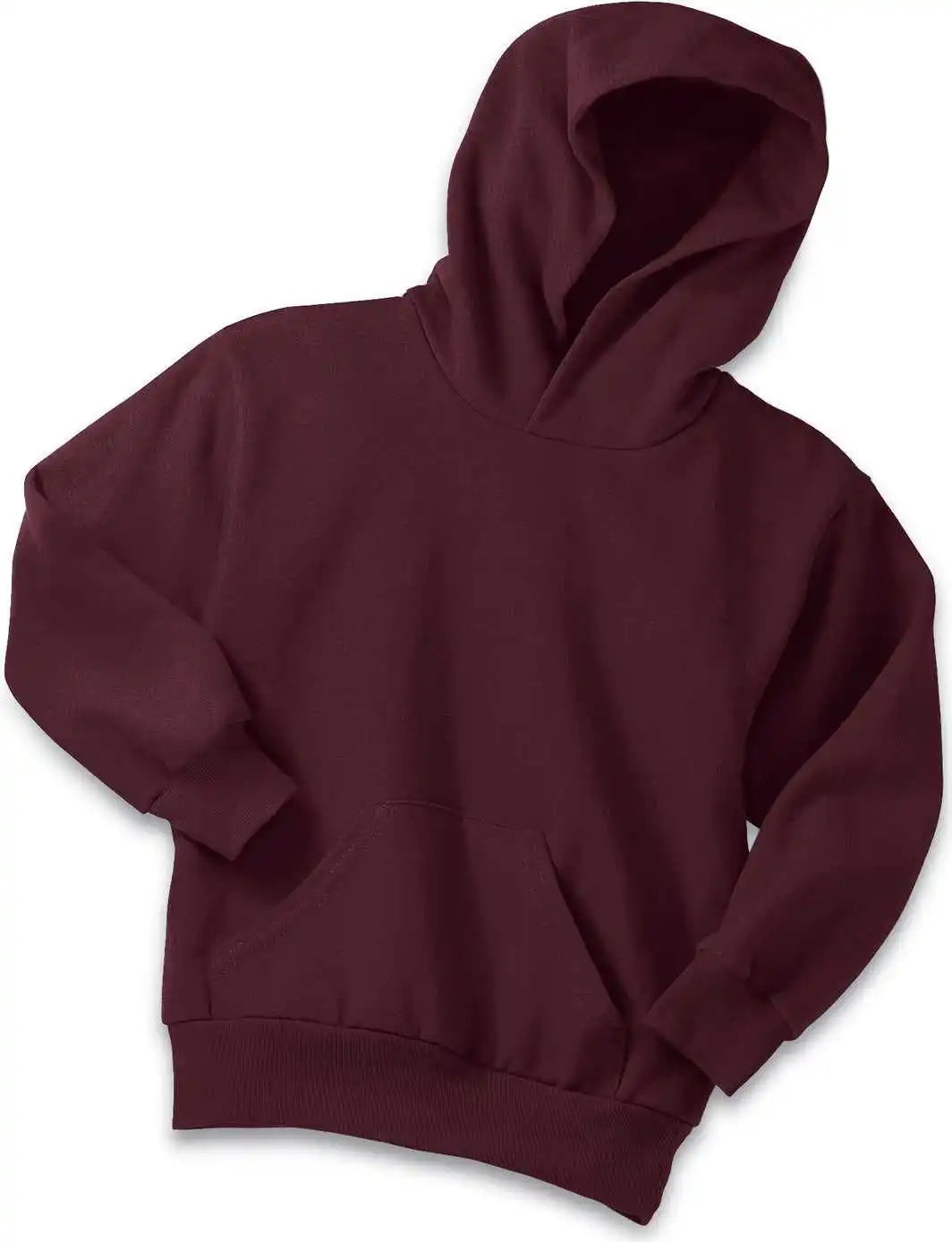 Port &amp; Company Pc90yh Youth Core Fleece Pullover Hooded Sweatshirt Maroon
