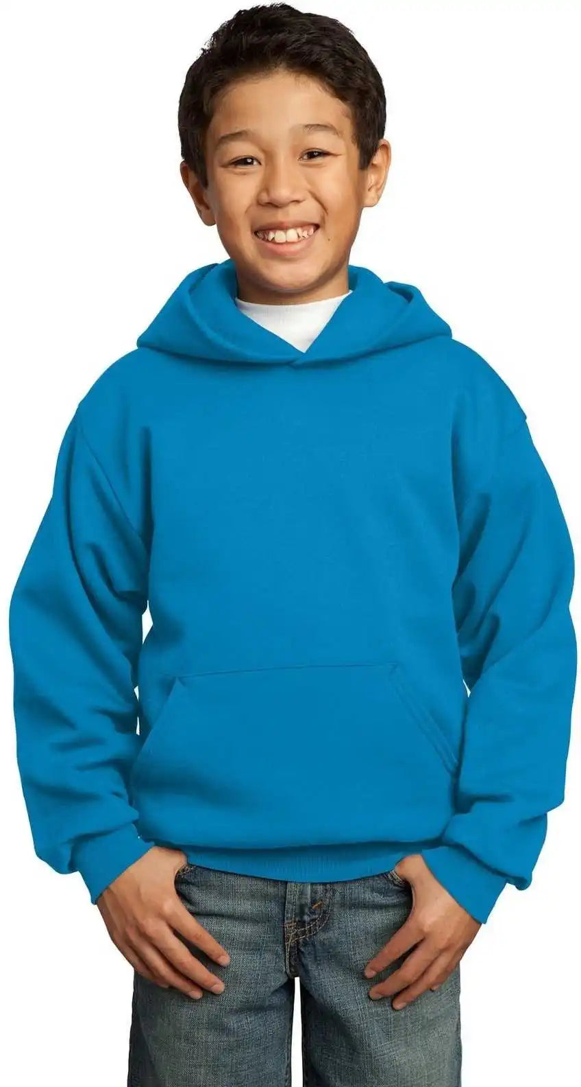 Port &amp; Company Pc90yh Youth Core Fleece Pullover Hooded Sweatshirt Sapphire