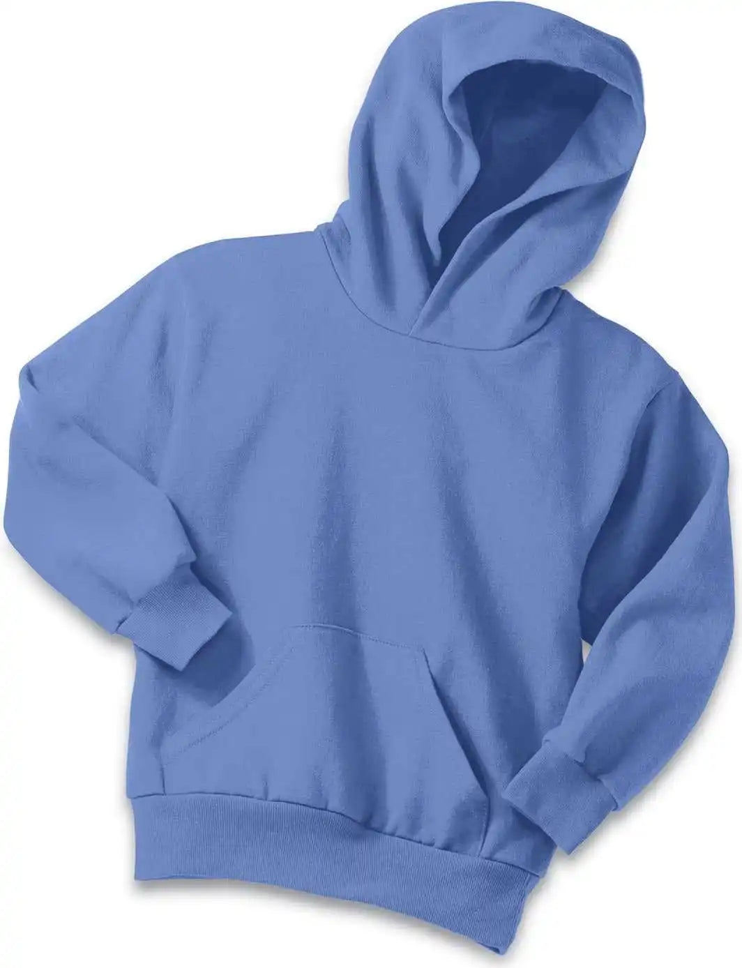 Port &amp; Company Pc90yh Youth Core Fleece Pullover Hooded Sweatshirt Carolina Blue