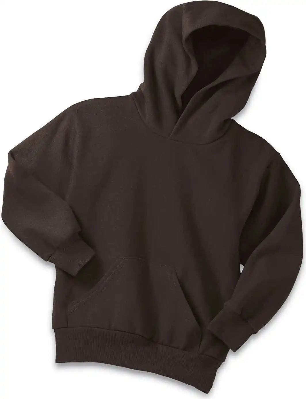 Port &amp; Company Pc90yh Youth Core Fleece Pullover Hooded Sweatshirt Dark Chocolate Brown