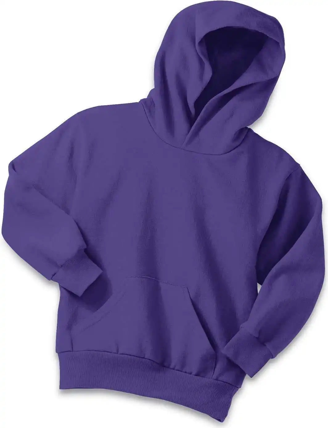 Port &amp; Company Pc90yh Youth Core Fleece Pullover Hooded Sweatshirt Purple