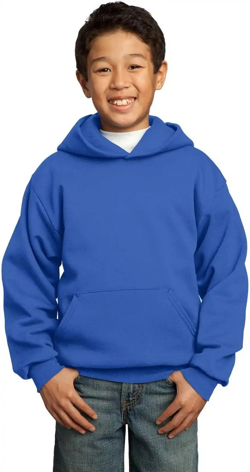 Port & Company Pc90yh Youth Core Fleece Pullover Hooded Sweatshirt Royal