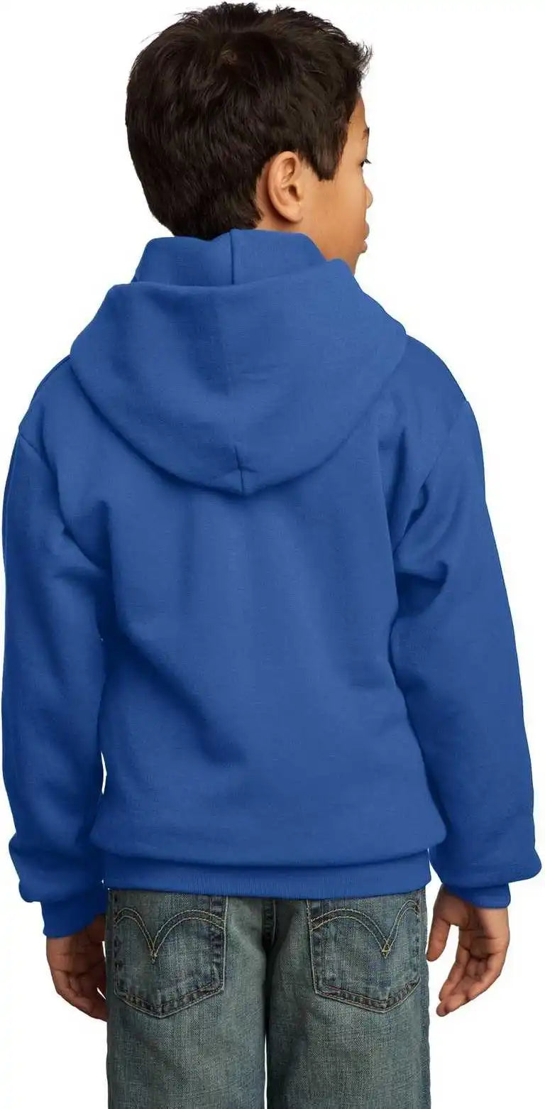 Port & Company Pc90yh Youth Core Fleece Pullover Hooded Sweatshirt Royal