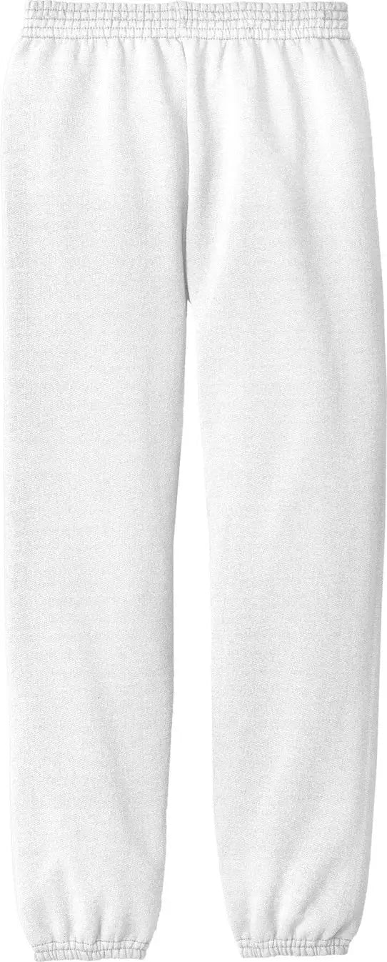 Port & Company Pc90yp co Youth Core Fleece Sweatpant - White