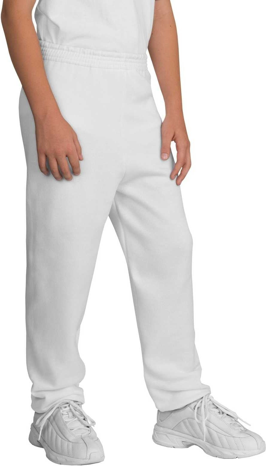 Port & Company Pc90yp Youth Core Fleece Sweatpant - White
