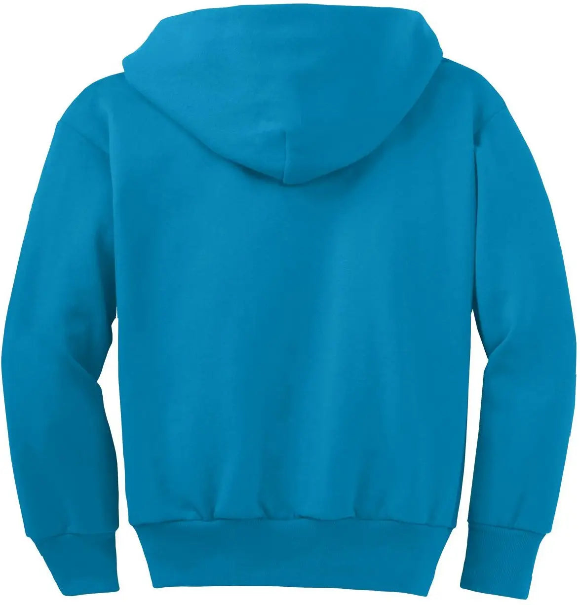 Port & Company Pc90yzh co Youth Core Fleece Full-zip Hooded Sweatshirt - Neon Blue
