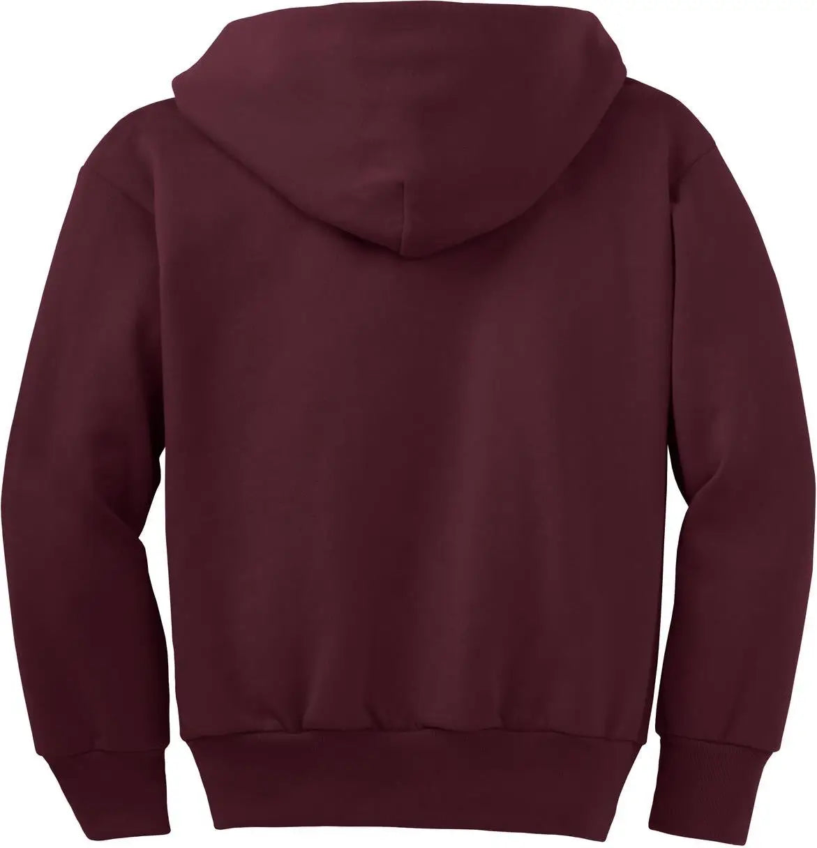Port & Company Pc90yzh co Youth Core Fleece Full-zip Hooded Sweatshirt - Maroon