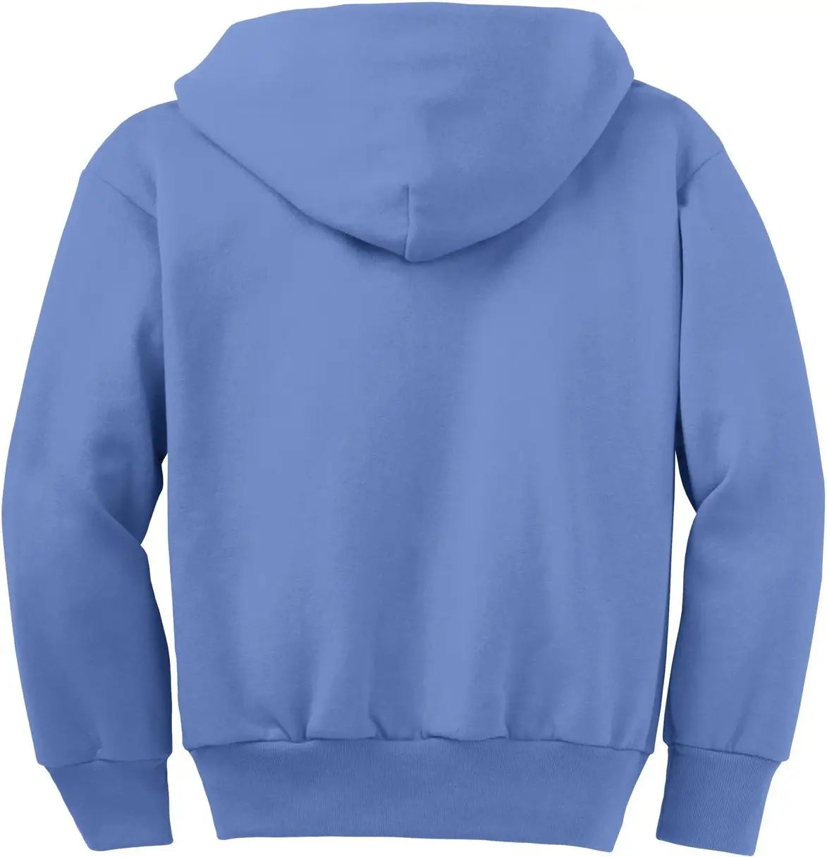 Port & Company Pc90yzh co Youth Core Fleece Full-zip Hooded Sweatshirt - Carolina Blue - Xs