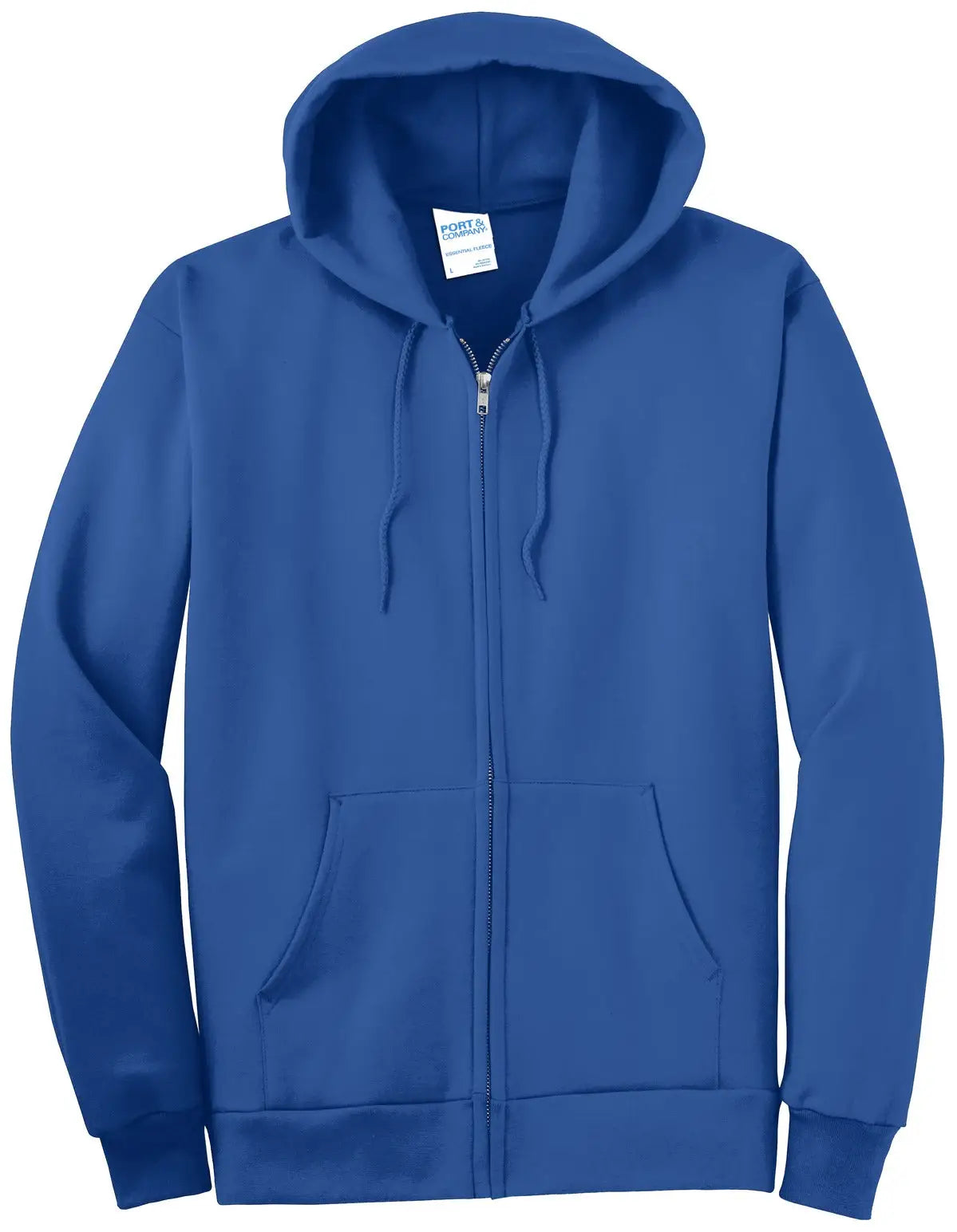 Port & Company Pc90zh co Essential Fleece Full-zip Hooded Sweatshirt - Royal