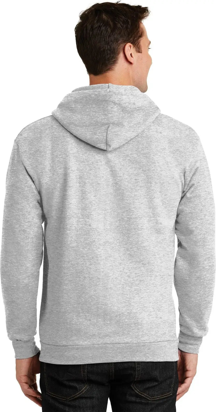 Port & Company Pc90zh co Essential Fleece Full-zip Hooded Sweatshirt - Ash