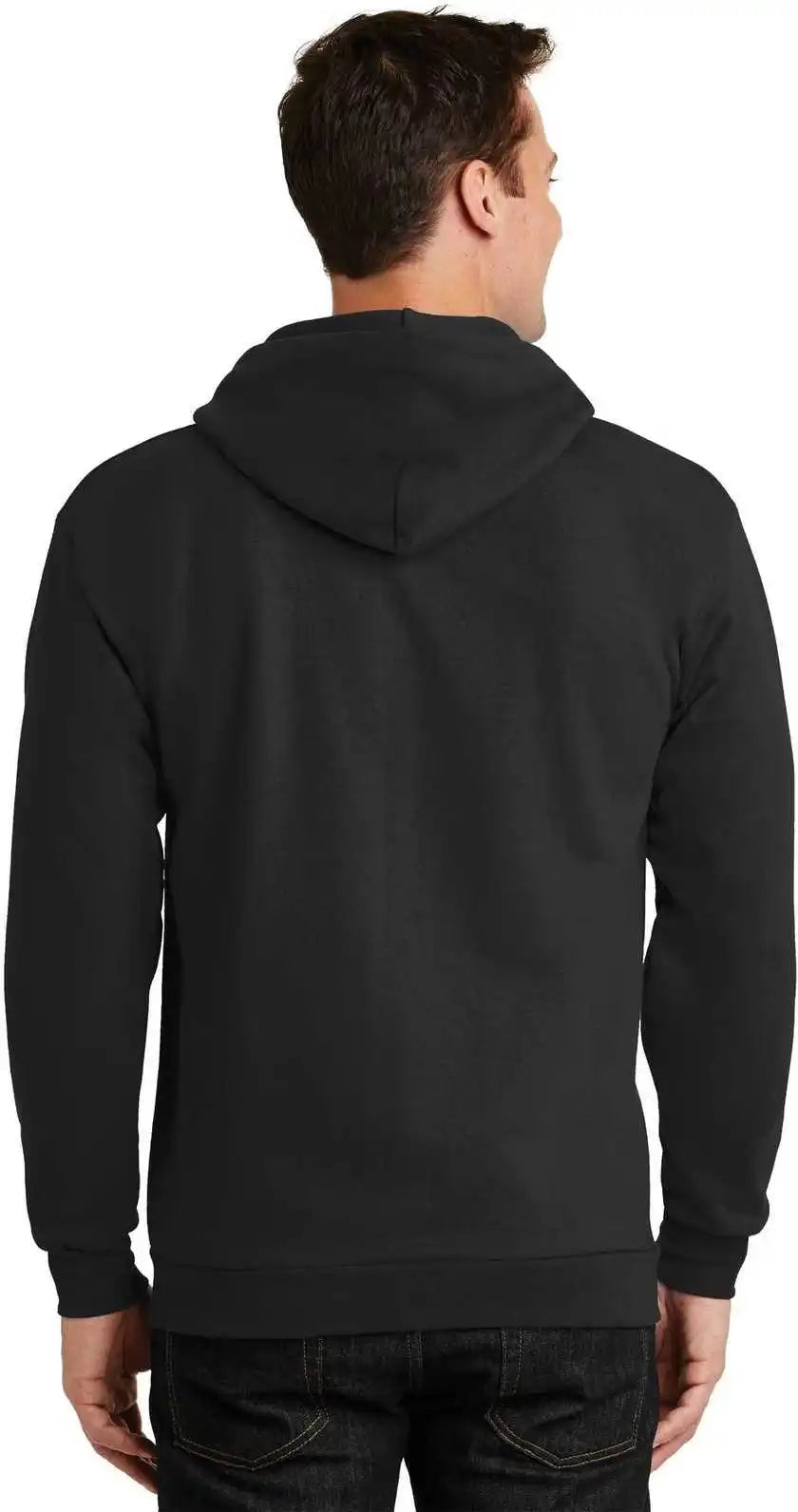 Port & Company Pc90zh Essential Fleece Full Zip Hooded Sweatshirt Jet Black