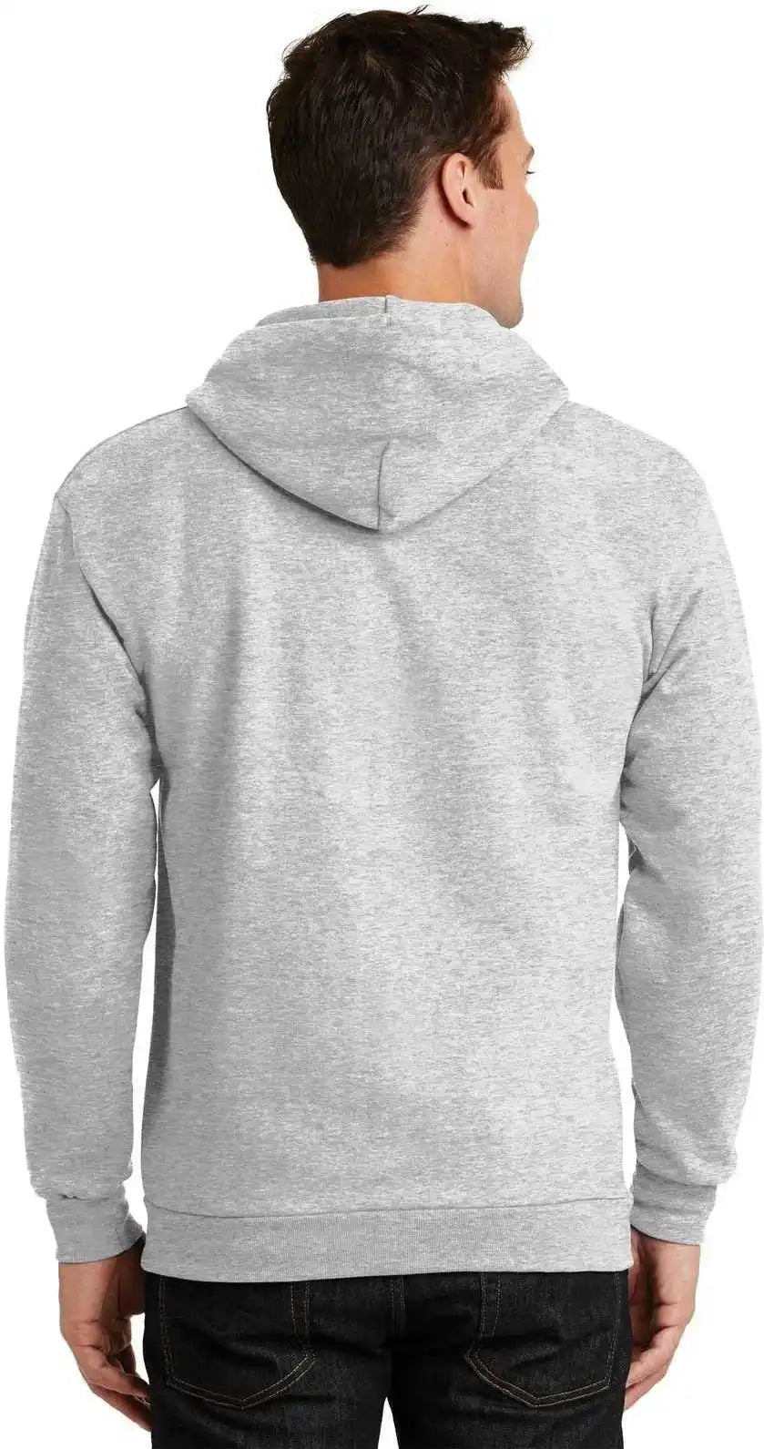 Port & Company Pc90zh Essential Fleece Full Zip Hooded Sweatshirt Ash