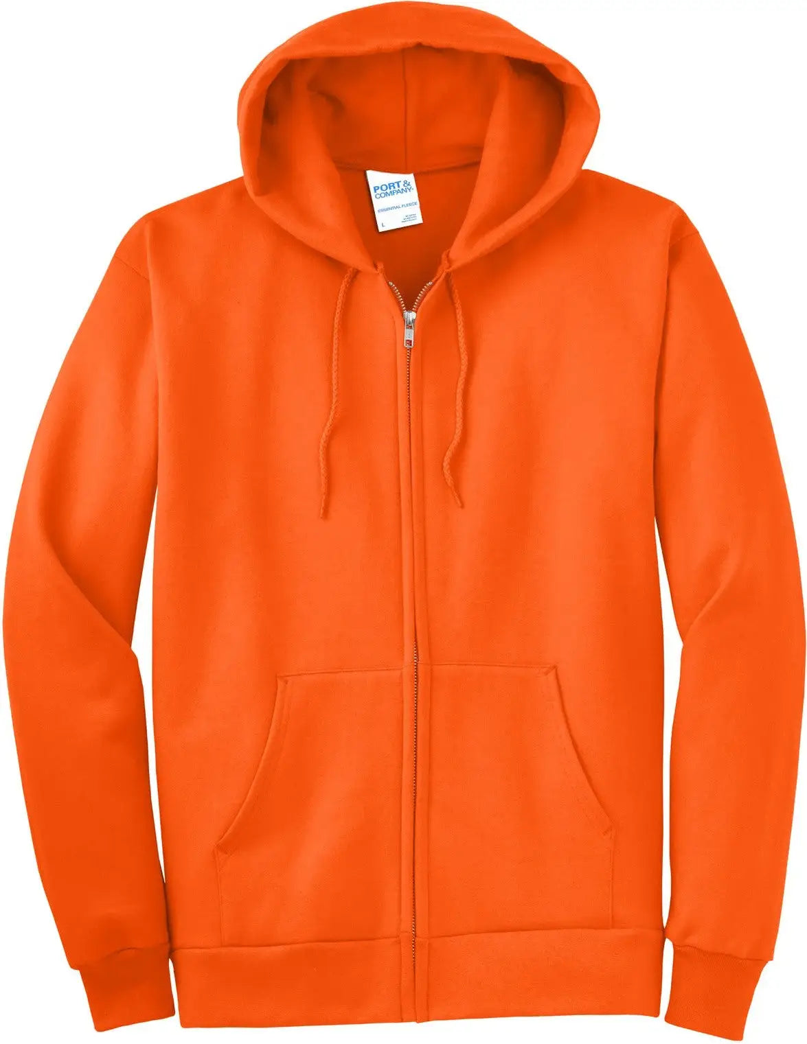 Port & Company Pc90zht co Tall Essential Fleece Full-zip Hooded Sweatshirt - Safety Orange