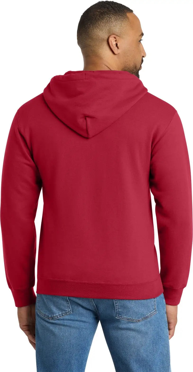 Port & Company Pc90zht co Tall Essential Fleece Full-zip Hooded Sweatshirt - Red