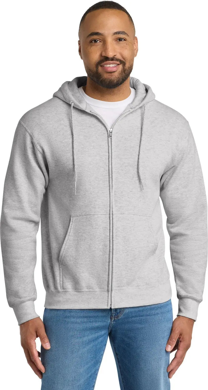 Port & Company Pc90zht co Tall Essential Fleece Full-zip Hooded Sweatshirt - Ash