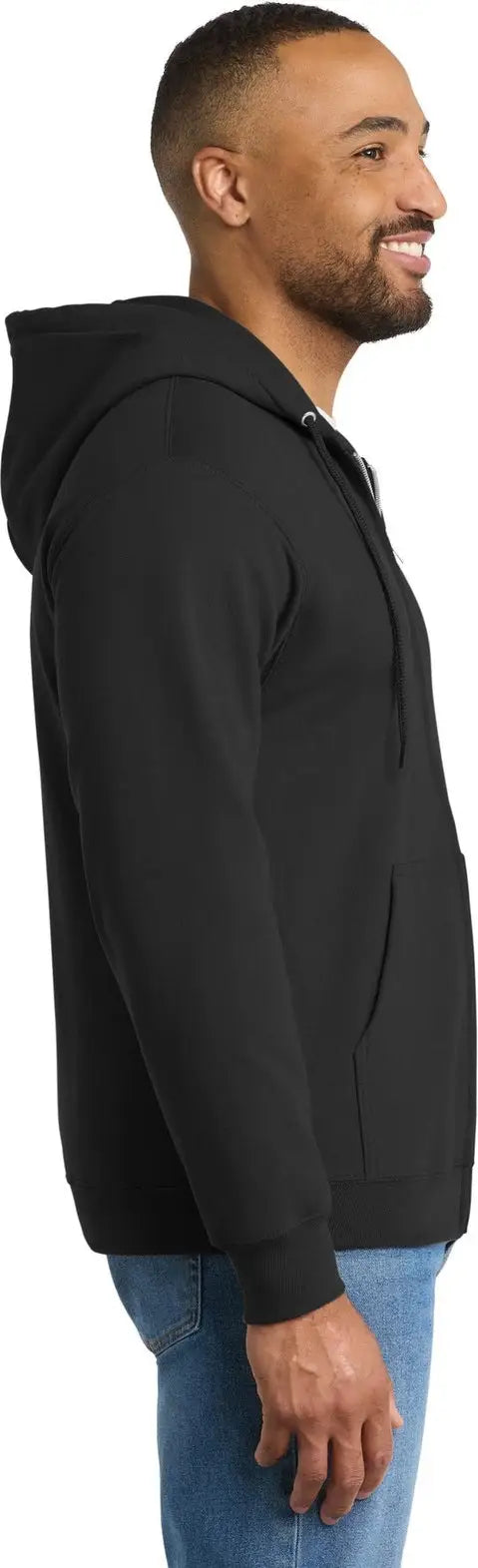 Port & Company Pc90zht co Tall Essential Fleece Full-zip Hooded Sweatshirt - Jet Black