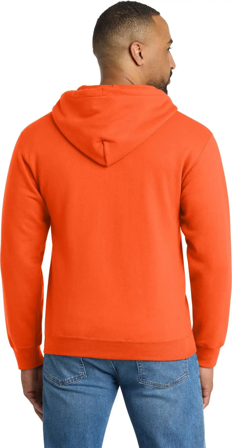 Port & Company Pc90zht co Tall Essential Fleece Full-zip Hooded Sweatshirt - Safety Orange