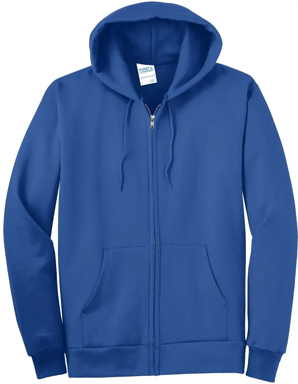 Port & Company Pc90zht Tall Essential Fleece Full Zip Hooded Sweatshirt Royal