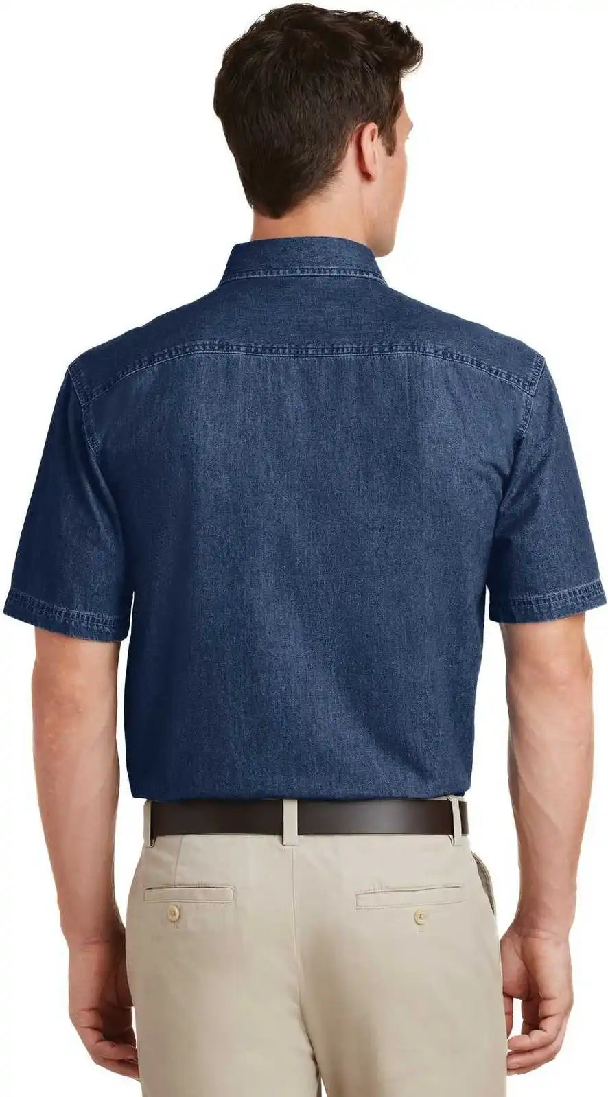 Port &amp; Company Sp11 Short Sleeve Value Denim Shirt Ink Blue