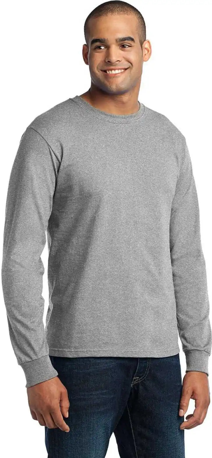 Port & Company Usa100ls Long Sleeve All-american Tee - Athletic Heather