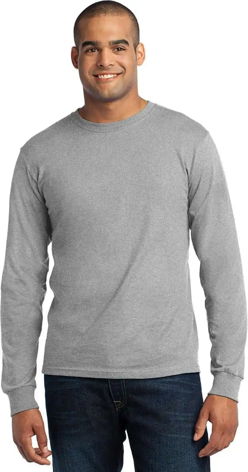 Port & Company Usa100ls Long Sleeve All-american Tee - Athletic Heather