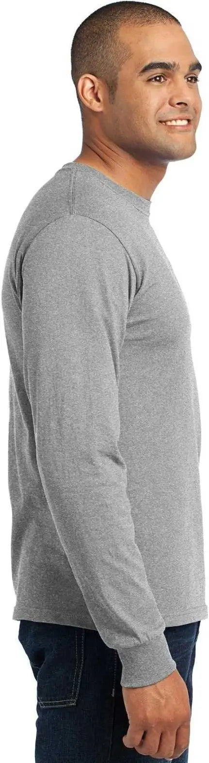 Port & Company Usa100ls Long Sleeve All-american Tee - Athletic Heather