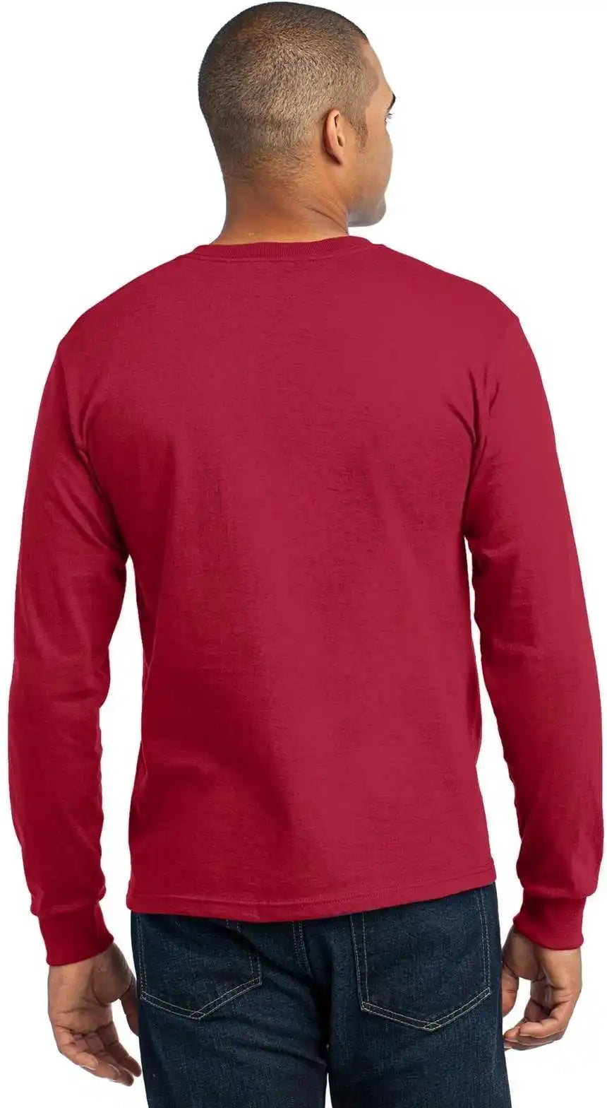 Port & Company Usa100ls Long Sleeve All-american Tee - Red