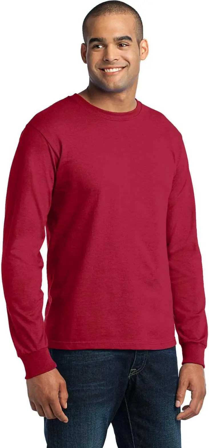 Port & Company Usa100ls Long Sleeve All-american Tee - Red