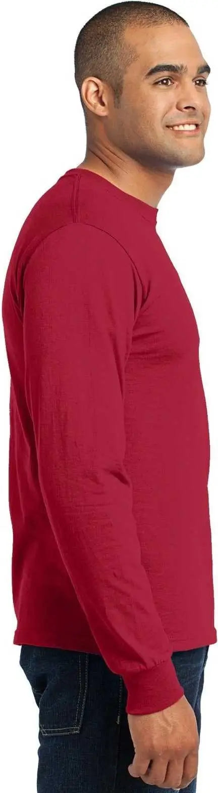 Port & Company Usa100ls Long Sleeve All-american Tee - Red