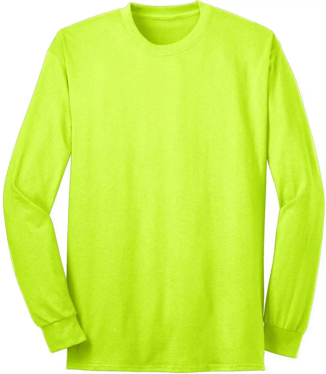 Port & Company Usa100ls Long Sleeve All-american Tee - Safety Green