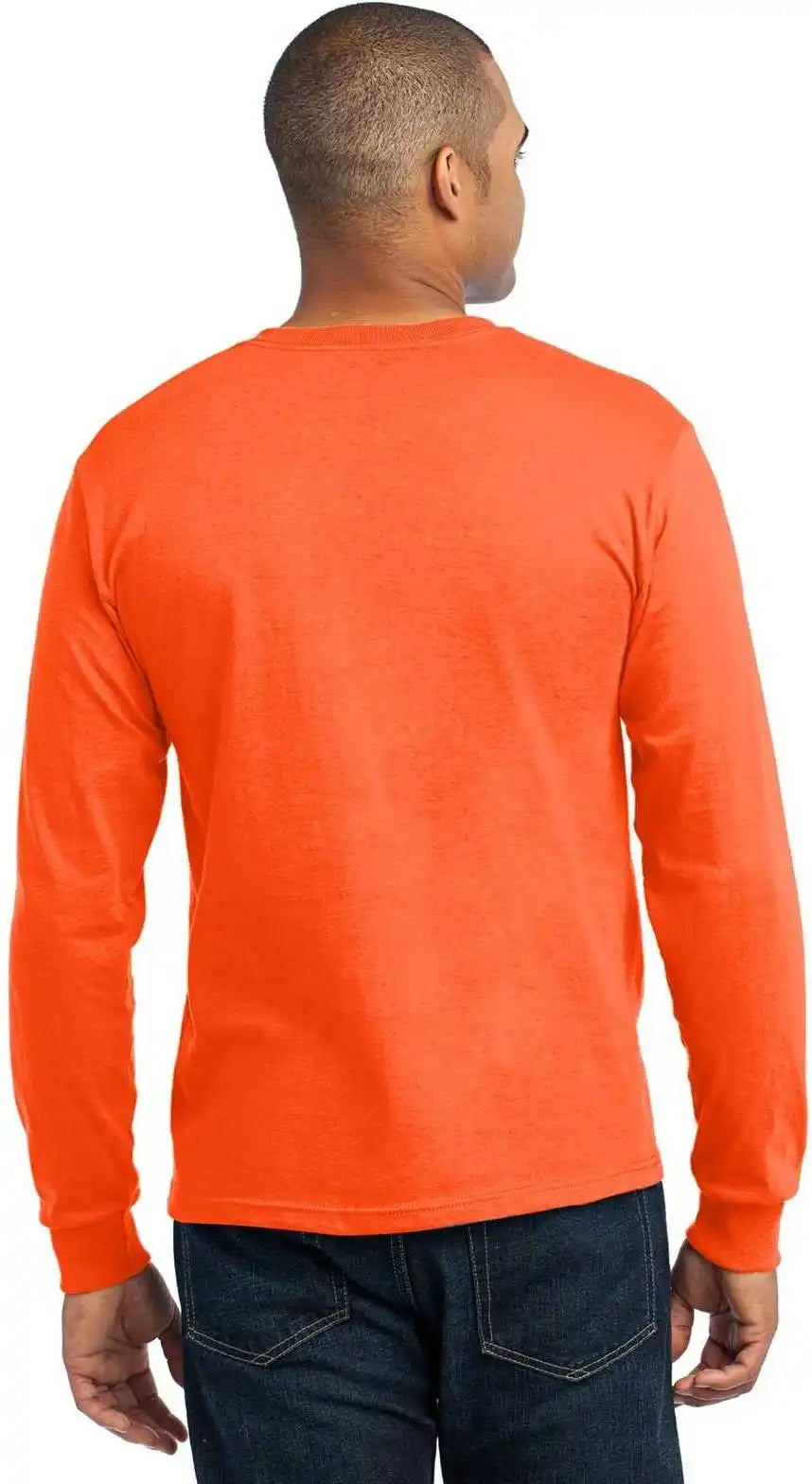 Port & Company Usa100ls Long Sleeve All-american Tee - Safety Orange