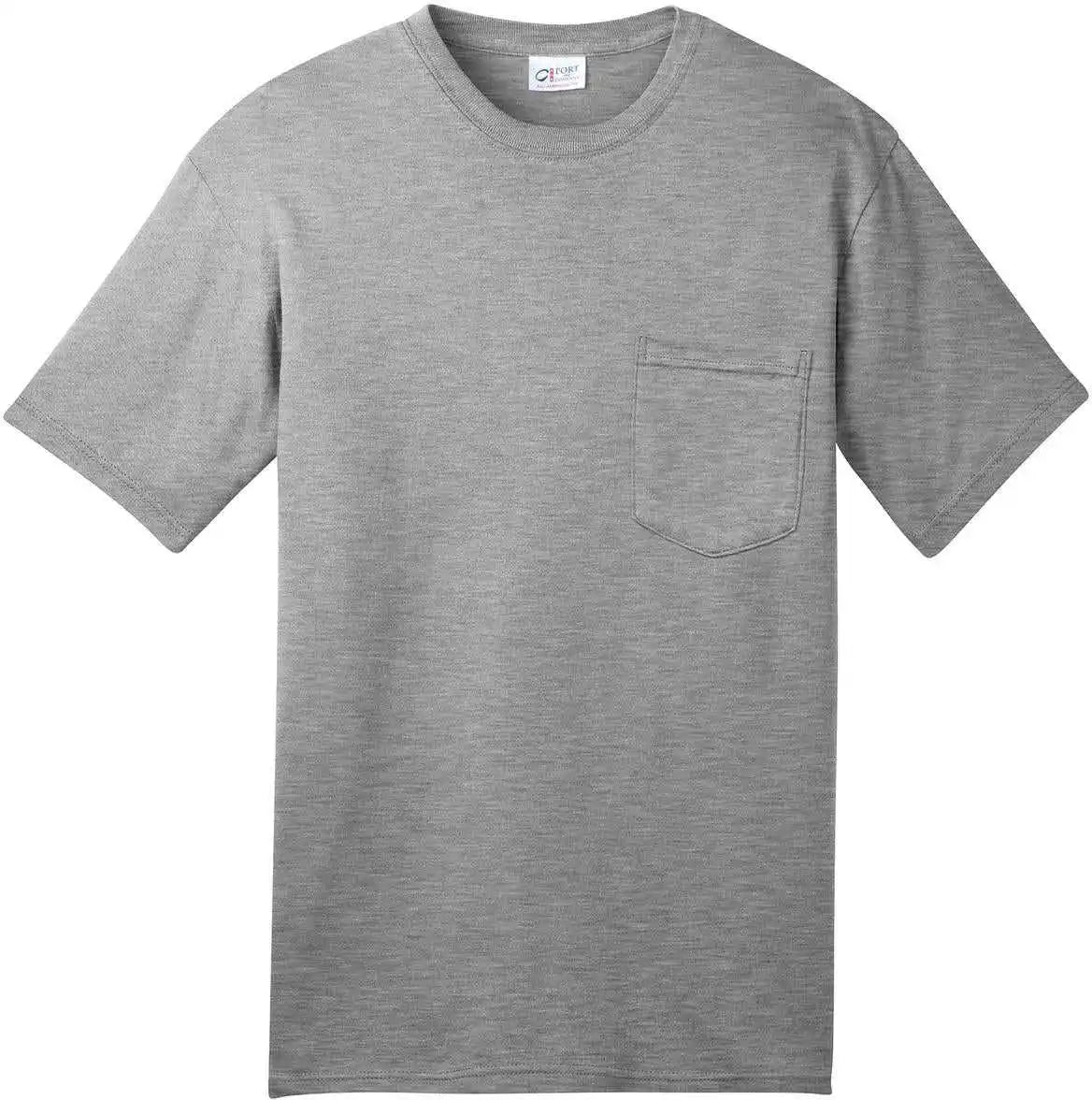 Port &amp; Company Usa100p All-american Pocket Tee - Athletic Heather