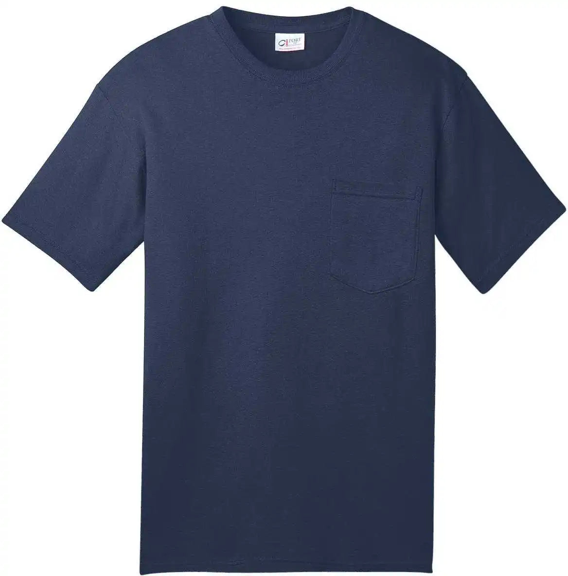 Port &amp; Company Usa100p All-american Pocket Tee - Navy