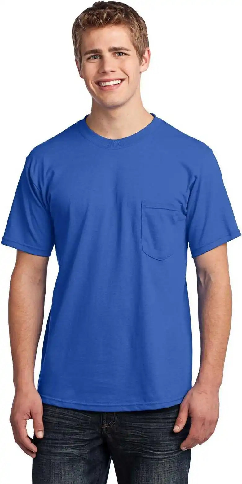Port & Company Usa100p All-american Pocket Tee - Royal