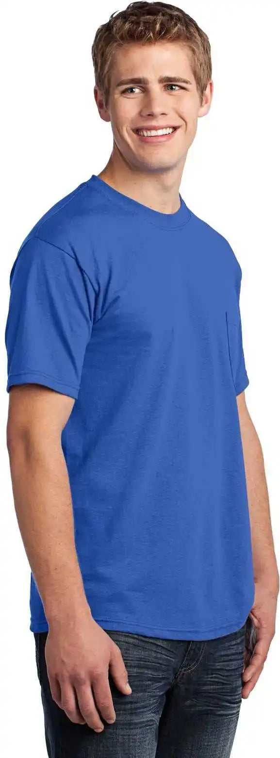 Port &amp; Company Usa100p All-american Pocket Tee - Royal