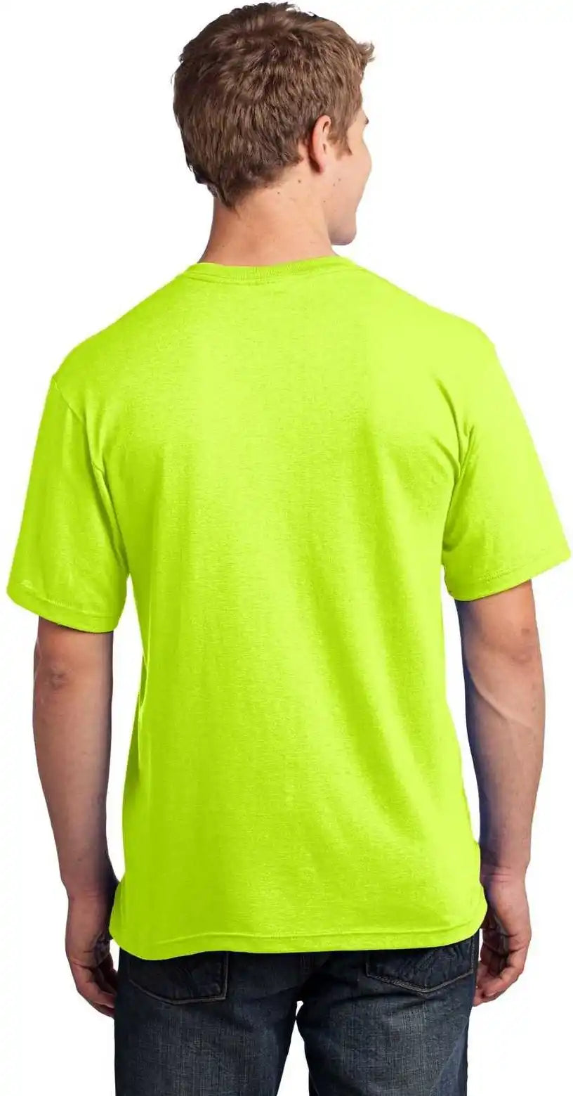 Port &amp; Company Usa100p All-american Pocket Tee - Safety Green