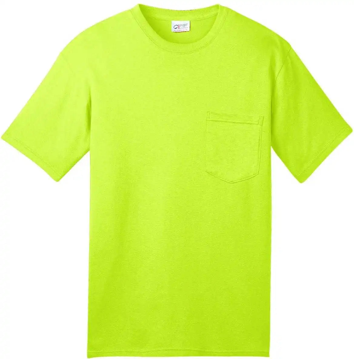 Port &amp; Company Usa100p All-american Pocket Tee - Safety Green