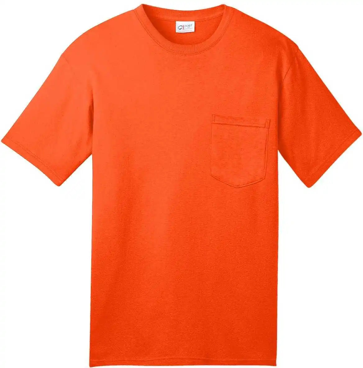 Port &amp; Company Usa100p All-american Pocket Tee - Safety Orange