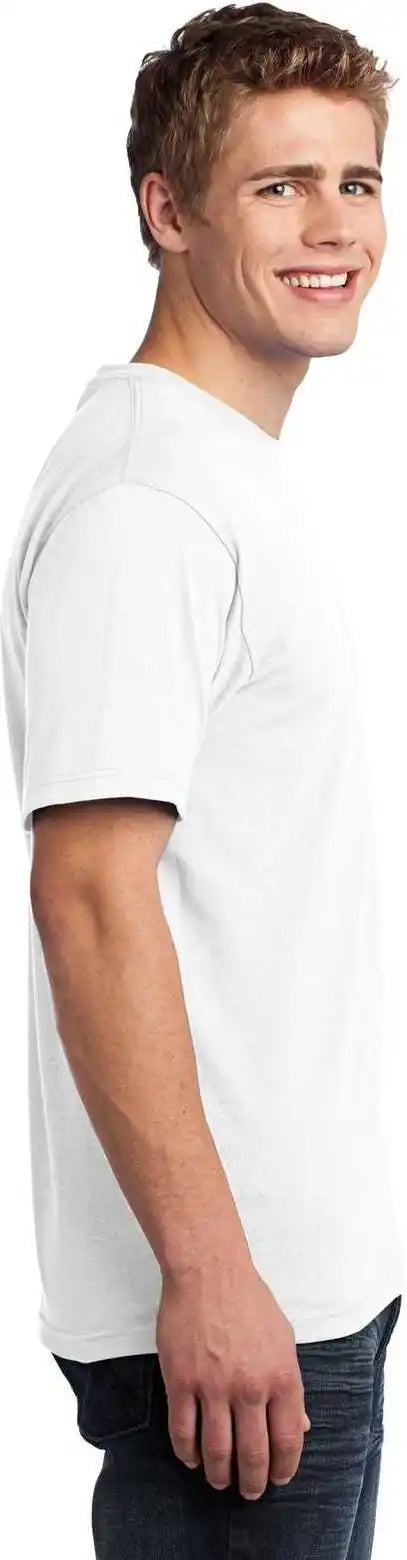 Port &amp; Company Usa100p All-american Pocket Tee - White