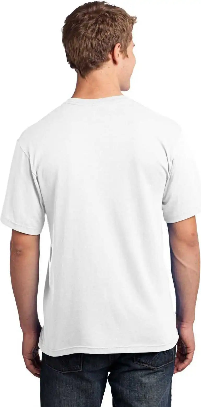Port &amp; Company Usa100p All-american Pocket Tee - White