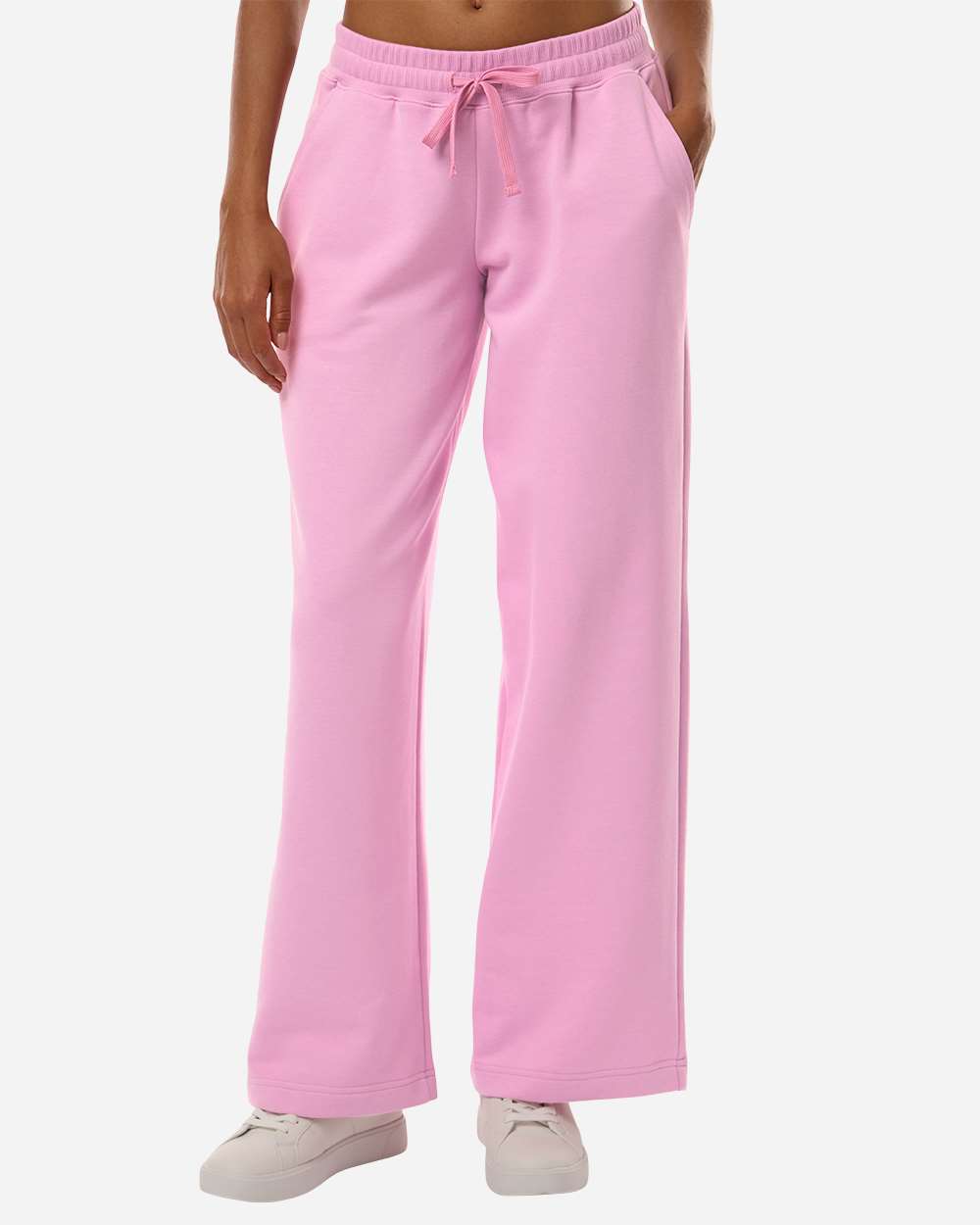 Powder Pink Women's French Terry Wide Leg Pants - FTP00