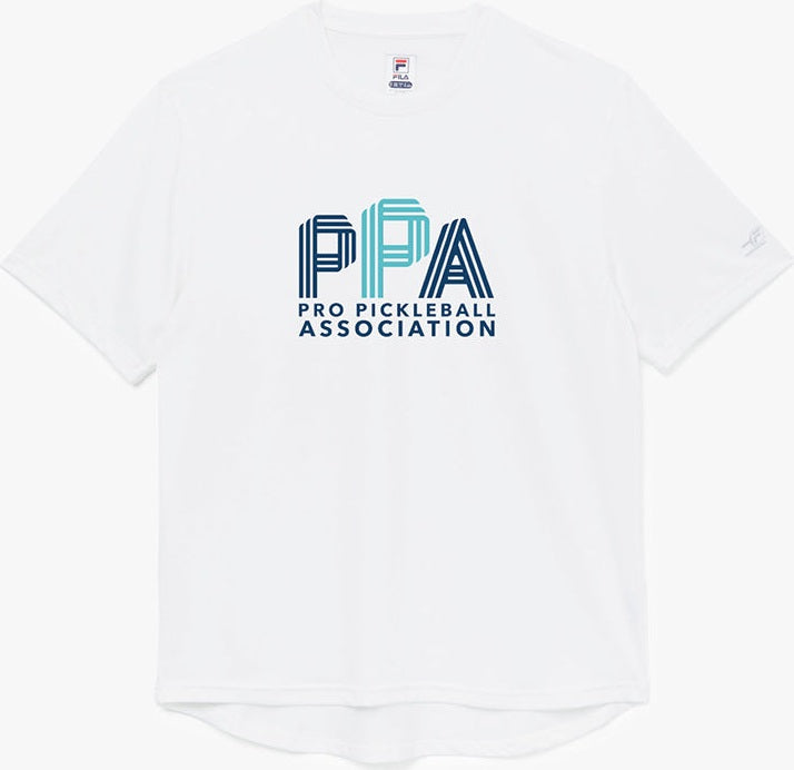 Ppa Fila Pickleball Scallop Hem Crew (m) (white)