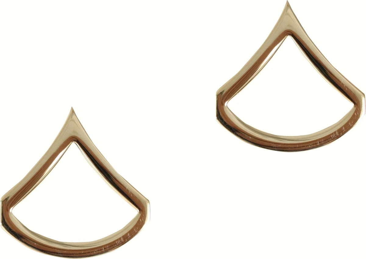 Private First Class Polished Insignia - Gold