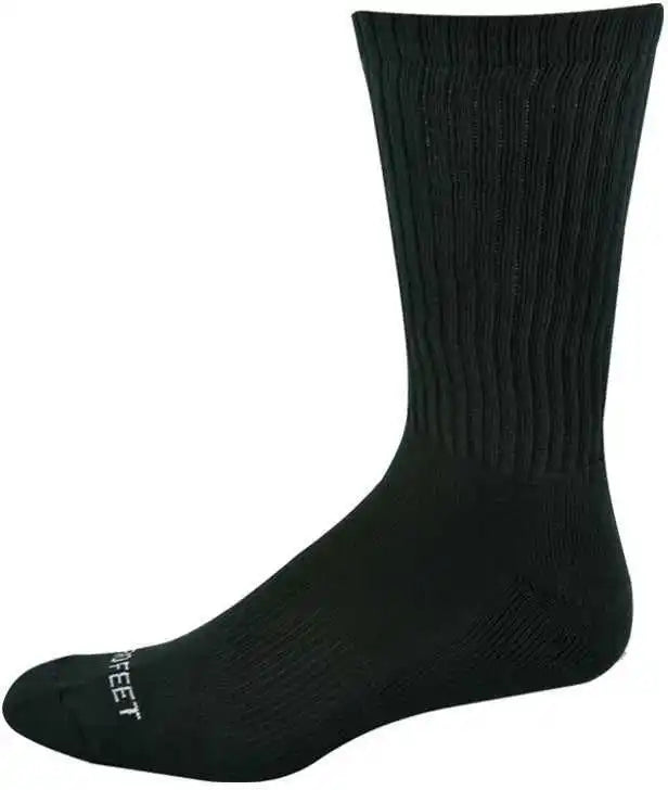 Pro Feet 204 Cotton Crew Socks - Black - Adult