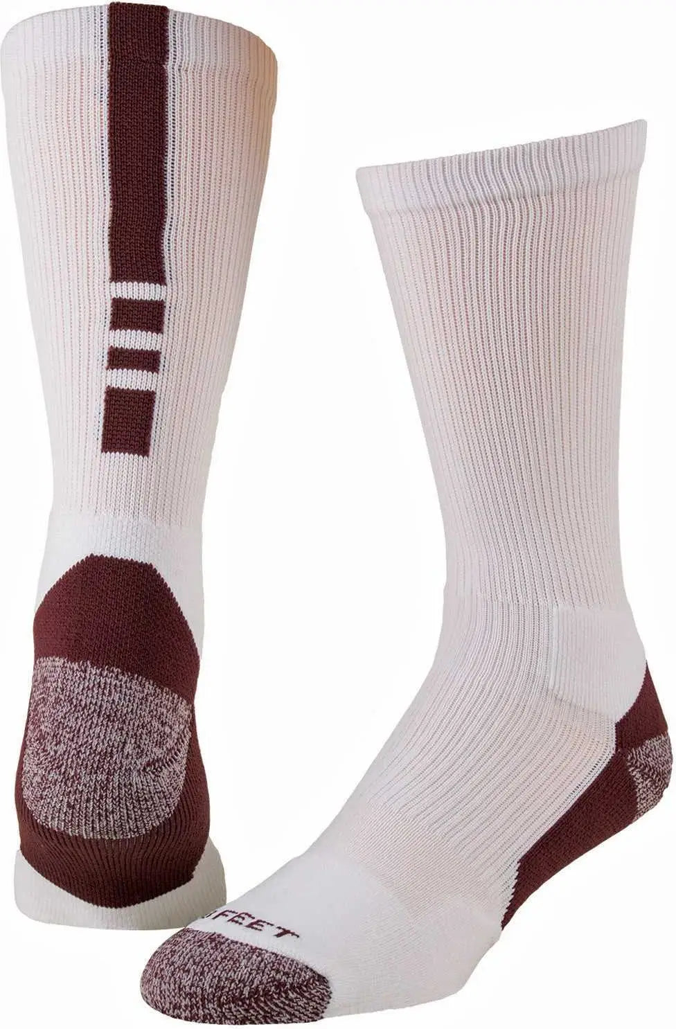Pro Feet 238 Performance Shooter 2.0 Crew Socks - White Maroon