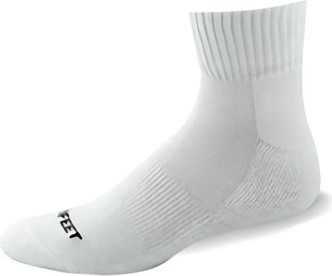 Pro Feet 264/3-263/3 Cotton Quarter (3 Pair Pkg) Socks - White