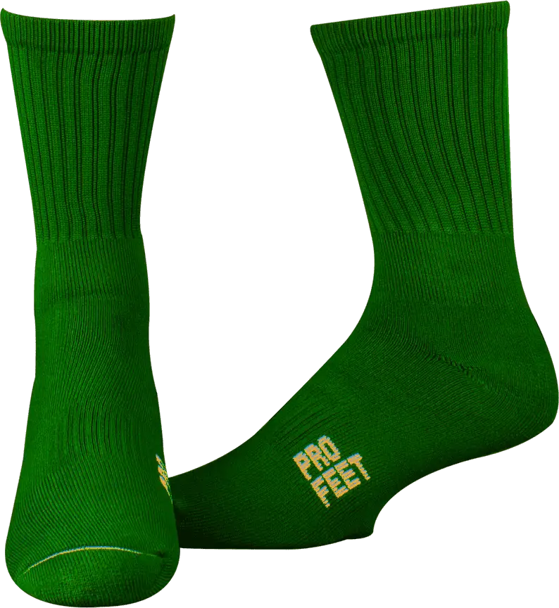 Pro Feet 385 Colored Crew Socks -- Forest