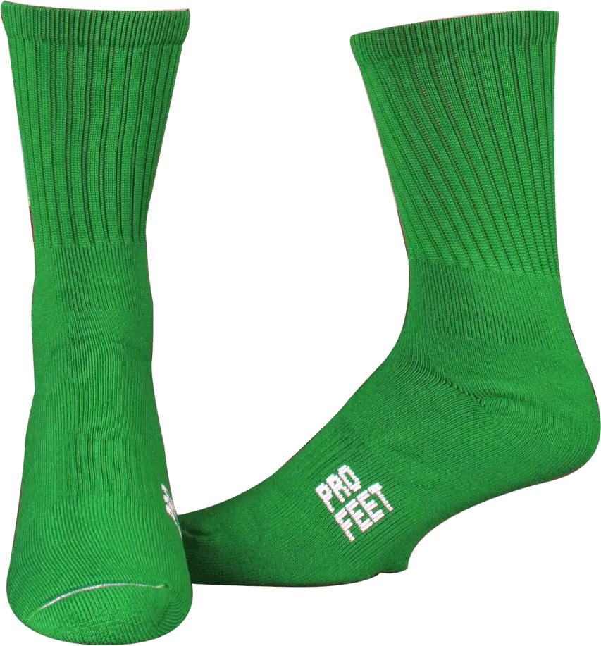 Pro Feet 385 Colored Crew Socks -- Kelly