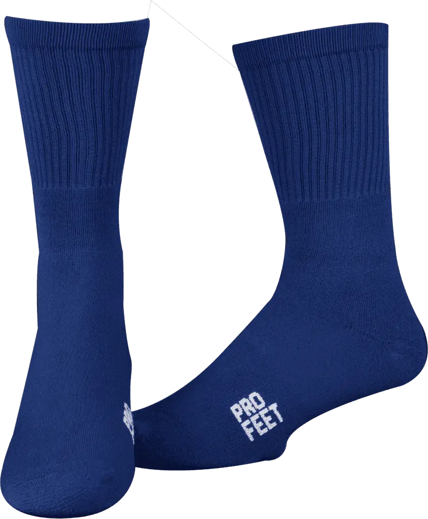 Pro Feet 385 Colored Crew Socks -- Navy
