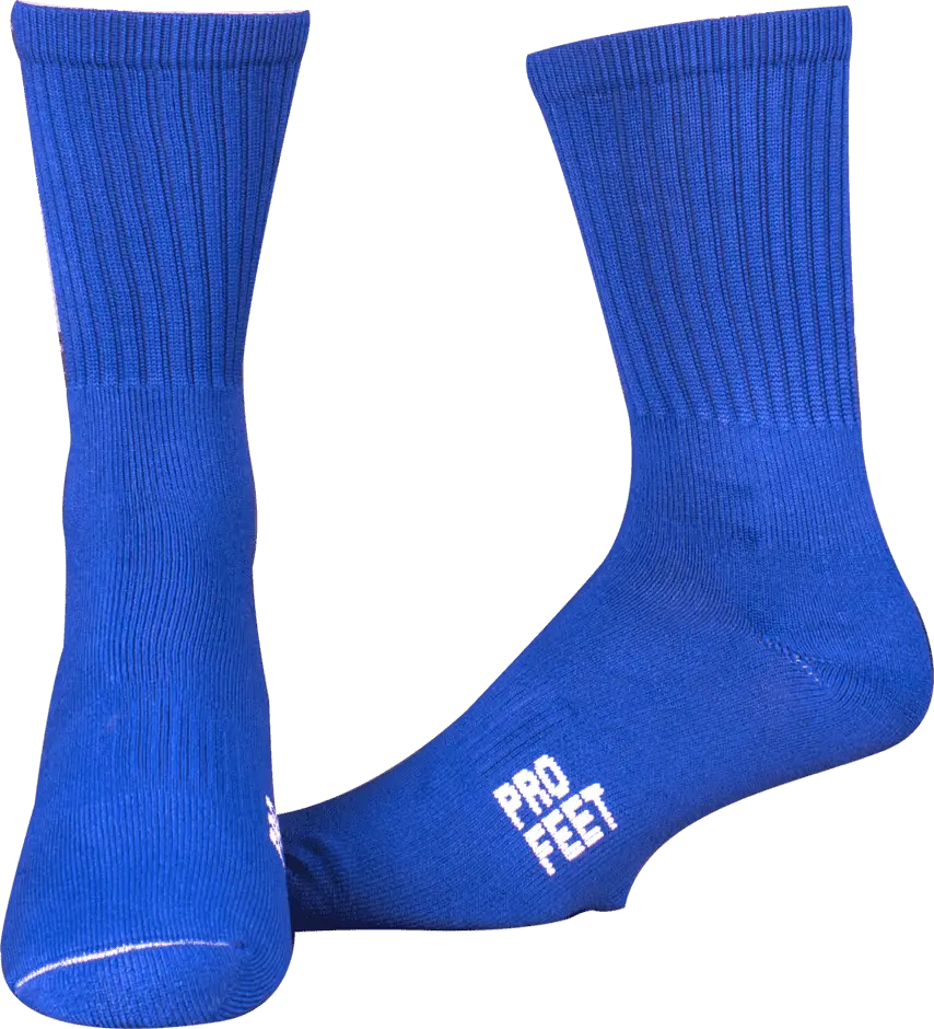 Pro Feet 385 Colored Crew Socks -- Royal